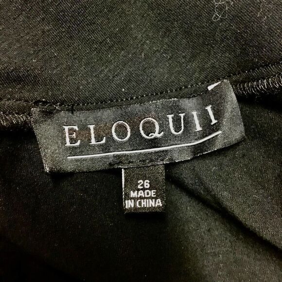 NEW Eloquii black T Neck‎ Easy Dress With Flounce, 26 - Picture 12 of 12